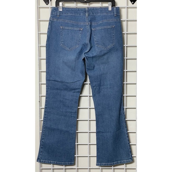 NWT Lands'‎ End Stretch Denim Jeans Bootcut medium Wash Women's 10P - Picture 4 of 8